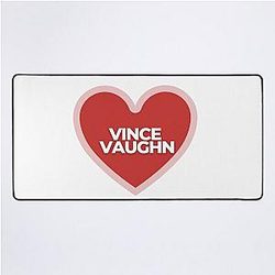 I Heart Vince Vaughn Desk Mat