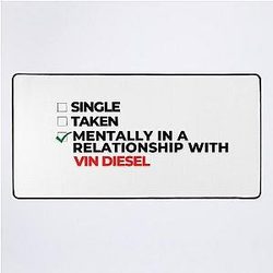 Mentally in a relationship with Vin Diesel desk mat