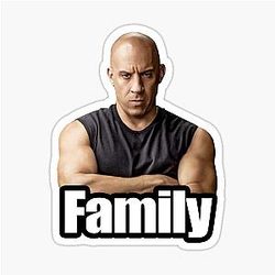 Vin Diesel Family Meme Sticker