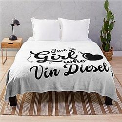 Just a Girl Who Loves Vin Diesel Throw Blanket