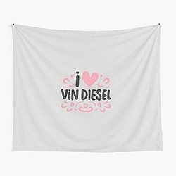 I Love Vin Diesel Tapestry

cleaned title: I Love Vin Diesel Tapestry is not changed. there is no "extra" word, but "Tapestry" is a noun which can mean an image printed on fabric, it it seems there is a puzzle or image related.