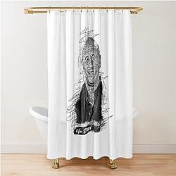 Vin Diesel Abstract Sketch Art, Art Shower Curtain