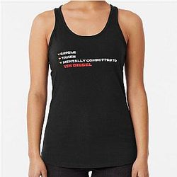 Mentally Committed To Vin Diesel Racer Back Tank Top