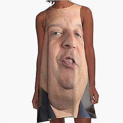 Fat Vin Diesel A-Lined Dress