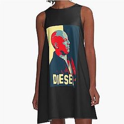Vin Diesel Fan Art Illustration Classic A-Line Dress