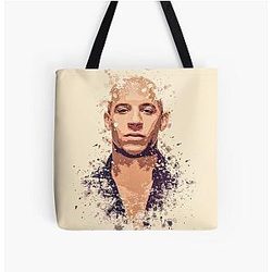 Vin Diesel Splatter Painting Tote Bag