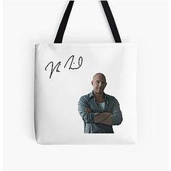 Vin Diesel Autograph All Over Print Tote Bag