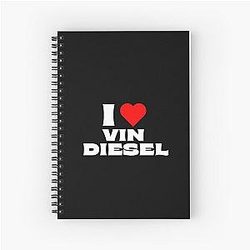 I Love Vin Diesel White Spiral Notebook