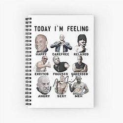 Vin Diesel Dominic Toretto Spiral Notebook
