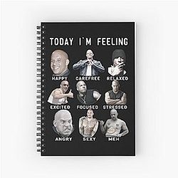 Vin Diesel Dominic Toretto Spiral Notebook