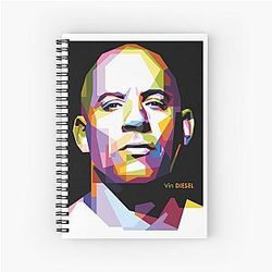 Vin Diesel pop Spiral Notebook