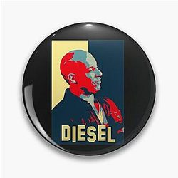 Vin Diesel Fan Art Illustration Classic Pin