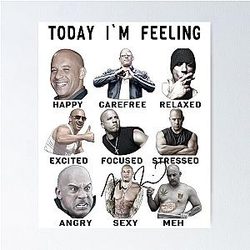 Vin Diesel Dominic Toretto Poster