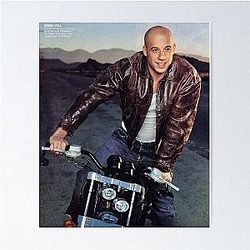 Vin Diesel Motorcycle Poster