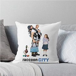 Raccoon City featuring Vin Diesel Throw Pillow