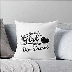 Just A Girl Who Loves Diesel Throw Pillow