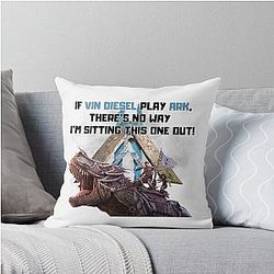 ARK: Vin Diesel If he played ARK, I'd be front row! Throw Pillow
