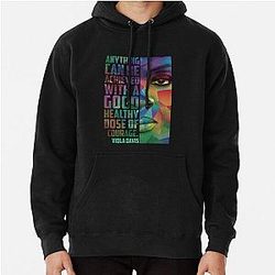 Viola Davis: Sophisticated Elegance in Premium Pullover Hoodie