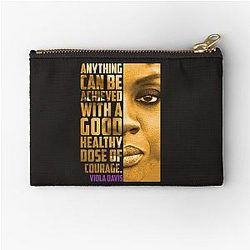 Viola Davis: Sophisticated Elegance in Premium T-Shirt Designs Zip Pouch