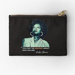 Viola Davis: Elegant Premium T-Shirt Designs Zipper Pouch