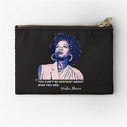 Viola Davis: Sophisticated Elegance in Premium T-Shirt Design Zip Pouch
