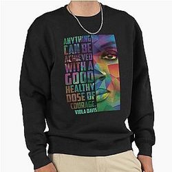 Viola Davis: Sophisticated Elegance in Premium Sweatshirt