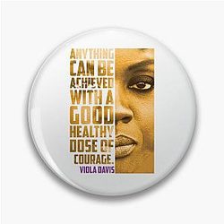 Viola Davis: Sophisticated Elegance in Premium T-Shirts Design Pin