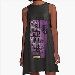 Viola Davis: Sophisticated Elegance in Premium Designs A-Line Dress