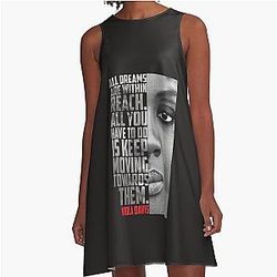 Viola Davis: Sophisticated Elegance in Premium T-Shirt Design A-Line Dress