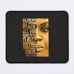 Viola Davis: Sophisticated Elegance in Premium T-Shirt Designs Mouse Pad