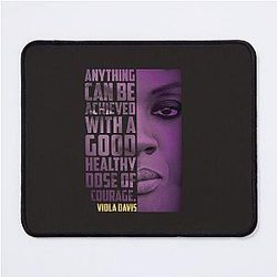 Viola Davis: Sophisticated Elegance in Premium T-shirt Designs Mouse Pad