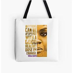Viola Davis: Sophisticated Elegance in All Over Print Tote Bag