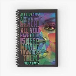 Viola Davis Sophisticated Elegance Premium T-Shirt Spiral Notebook