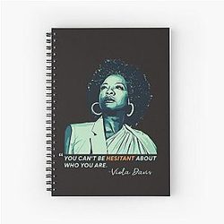 Viola Davis: Sophisticated Elegance in Premium T-Shirt Design Spiral Notebook