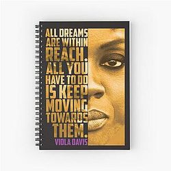 Viola Davis: Sophisticated Elegance in Premium T-Shirts Spiral Notebook