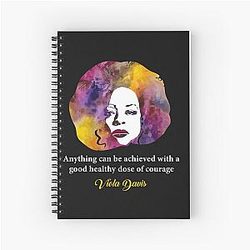 Viola Davis: Sophisticated Elegance in Premium T-Shirt Design Notebook