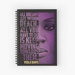 Viola Davis: Sophisticated Elegance in Premium T-Shirt Notebook