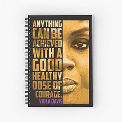 Viola Davis: Sophisticated Elegance in Premium T-Shirt Designs Notebook
