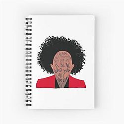 Viola Davis quote digital illustration Spiral Notebook