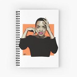 Viola Davis An illustration by Paul Cemmick Spiral Notebook