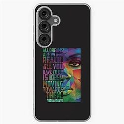 Viola Davis Sophisticated Elegance in Premium T-Shirt Design Samsung Galaxy Soft Case