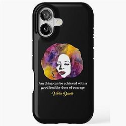 Viola Davis: Sophisticated Elegance in Premium T-Shirt Designs Phone Case