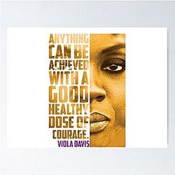 Viola Davis: Sophisticated Elegance in Premium T Shirt Designs Poster