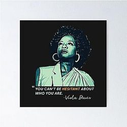 Viola Davis: Sophisticated Elegance in T-Shirt Designs Poster