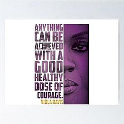 Viola Davis: Sophisticated Elegance in T-Shirt Designs Poster