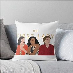The First Lady - Michelle Pfeiffer, Viola Davis and Gillian Anderson Throw Pillow