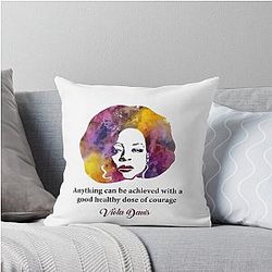 Viola Davis: Sophisticated Elegance in Premium T-Shirt Designs Throw Pillow Cover