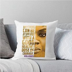 Viola Davis: Sophisticated Elegance in Premium Throw Pillow