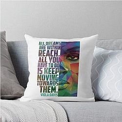 Viola Davis: Sophisticated Elegance in Premium Throw Pillow