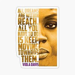 Viola Davis: Sophisticated Elegance in Premium Designs Sticker